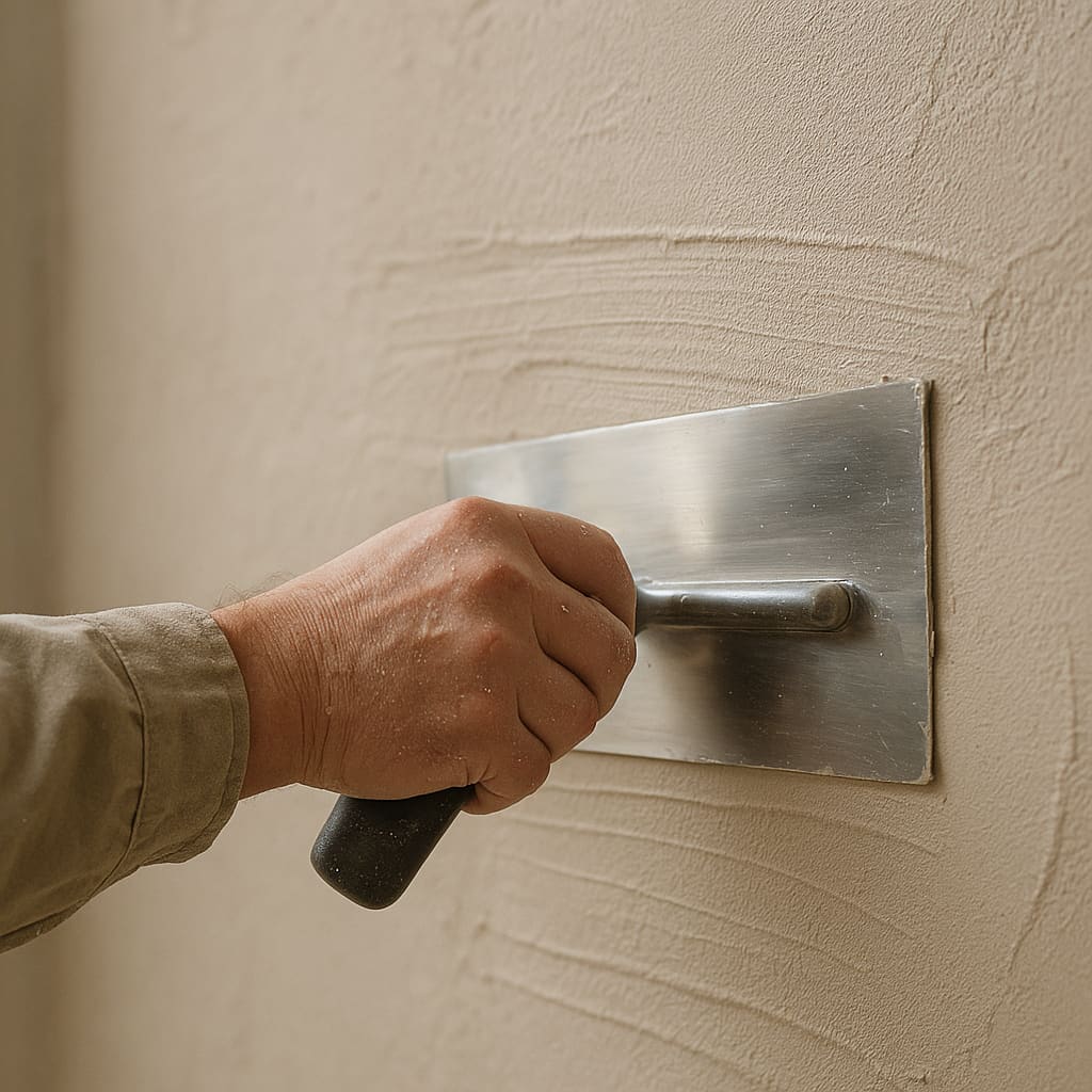 Innenwand verputzen und glätten